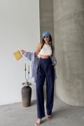 TASARIM PANTOLON - Lacivert resmi